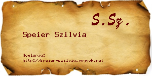 Speier Szilvia névjegykártya