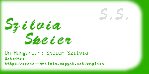 szilvia speier business card